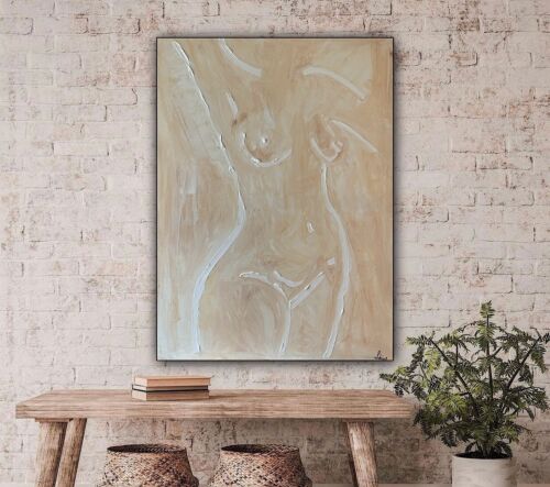 Oka Design Contemporary Abstract Original Oil Painting On 80x60cm Canvas Nude