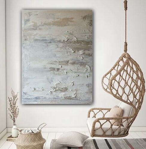 Richter StyLe Abstract Original Oil Painting On Canvas 80x60cm Textured Dessert