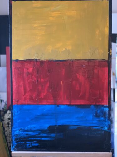 Rothko style Original Abstract Oil Painting On Canvas 76x52cm Seaside Colour II