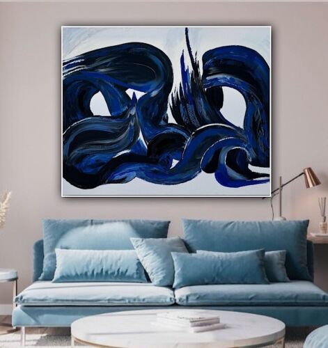 Richter Original Abstract Oil Painting On Canvas 120x100x4cm Seaside Escape I