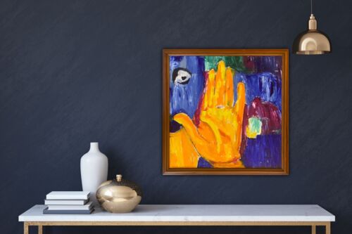 Framed Rare Paul Gauguin Portraits Scene 5 Original Abstract Painting 56X56cm study