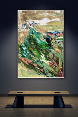 Kandinsky Style Original Abstract Oil Painting On Canvas 90x60cm Lake District
