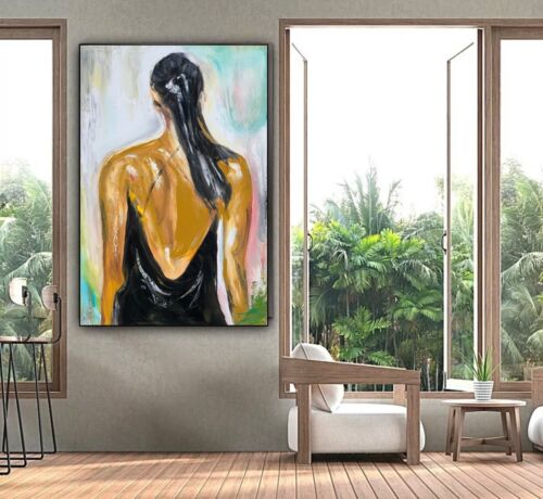 Richter Style Abstract Original Oil Painting On Canvas 50x76cm Horse racing day
