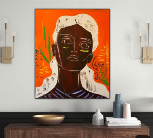 Gauguin Famous Abstract Oil Painting On 1.8cm Canvas 50x60cm African Woman Art portrait