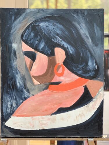 Original Abstract Oil Painting On Canvas 50x40cm Francis Picabia study