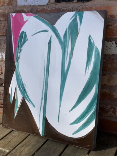 Lee Krasner Abstract Original Large Oil Painting On Canvas 70x60cm Rising Green study