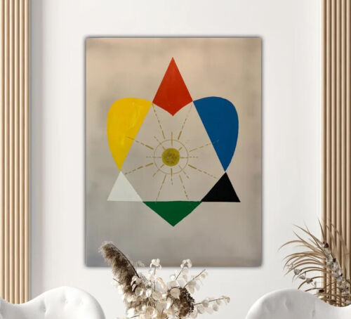 Kandinsky Style Original Abstract Large Oil Painting 90x70cm Balance Of Love ❤️ study