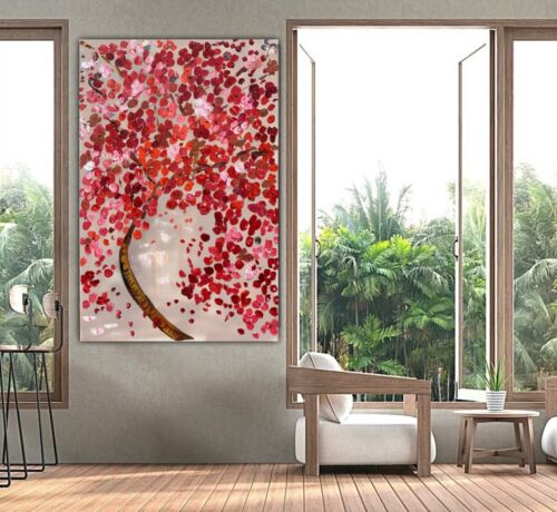Van Gogh style Cherry blossom Original Abstract Oil Painting On Canvas 76x50cm