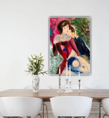 Marc Chagall Impressionist Style Oil Painting On Canvas 50x70cm ‘Les Amoureux’ study