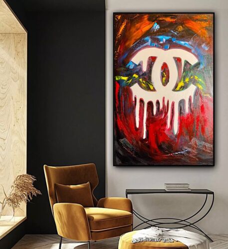 Richter Style Original Abstract Oil Painting On Canvas 76x50cm Luxury Affair