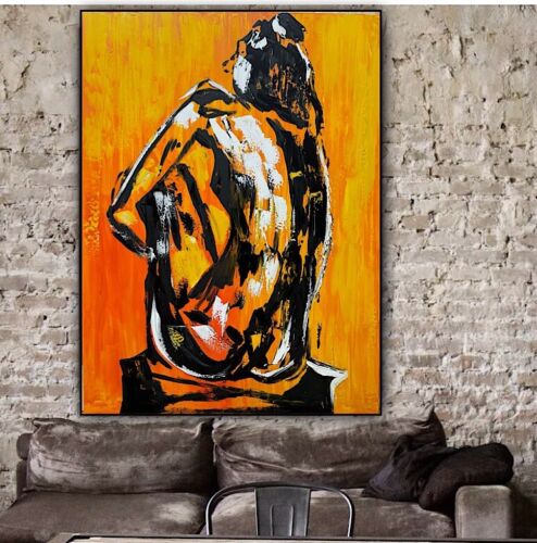 Large Abstract Original Oil Painting On 100x80cm canvas Thinking Of You Nude