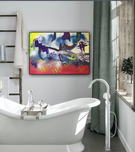 Graffiti art abstract original Oil Painting On 16mm Canvas 50cm X 70cm ‘Woman’