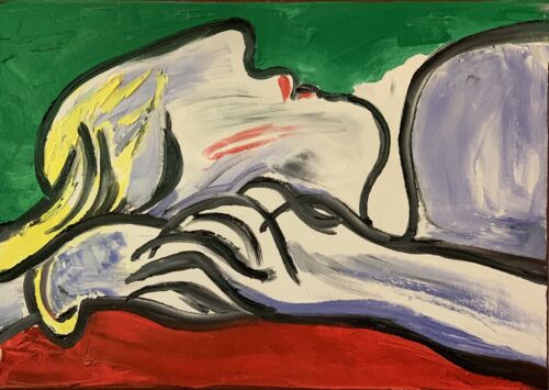 Abstract oil Painting On 16mm Canvas 30 X 40cm Rest Ready To Hang study