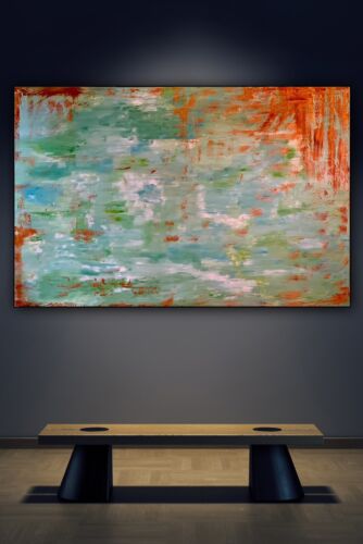Richter Style Original Abstract Oil Painting On deep Canvas 150x100cm ‘Roheline’