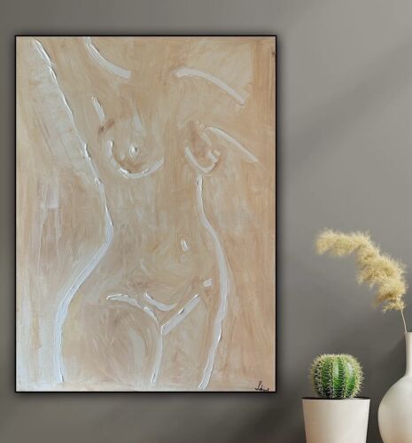 Oka Design Contemporary Abstract Original Oil Painting On 80x60cm Canvas Nude