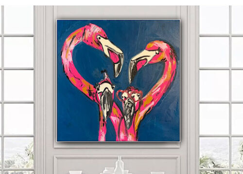 Richter Style Modern Abstract Oil Painting On Canvas 51x51cm Family Love Tate