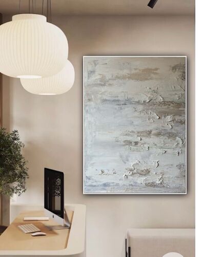 Richter StyLe Abstract Original Oil Painting On Canvas 80x60cm Textured Dessert