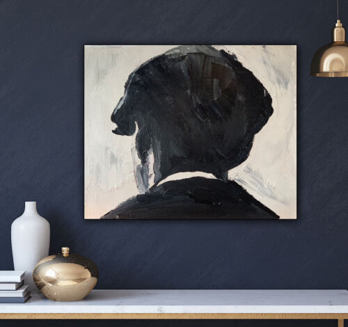 Tommy Shelby Original abstract Oil Painting On Canvas 25cmX 30Cm Peaky Blinders