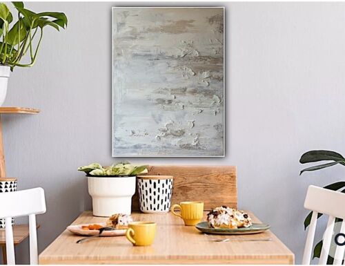 Richter StyLe Abstract Original Oil Painting On Canvas 80x60cm Textured Dessert