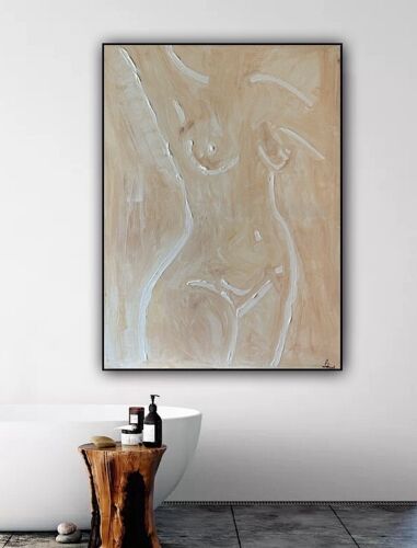 Oka Design Contemporary Abstract Original Oil Painting On 80x60cm Canvas Nude