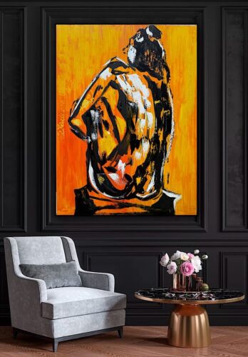 Large Abstract Original Oil Painting On 100x80cm canvas Thinking Of You Nude