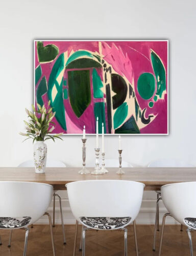 Lee Krasner Abstract Oil Painting On Canvas Size 84X 61cm ‘Palingenesis’ In Oka study