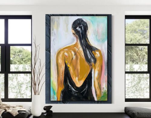 Richter Style Abstract Original Oil Painting On Canvas 50x76cm Horse racing day