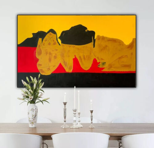 Robert Motherwell Abstract Style XLarge Oil Painting On Canvas 122X 76cm Tate study