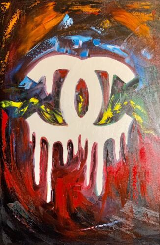 Richter Style Original Abstract Oil Painting On Canvas 76x50cm Luxury Affair