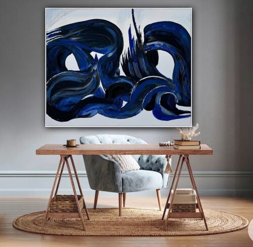 Richter Original Abstract Oil Painting On Canvas 120x100x4cm Seaside Escape I