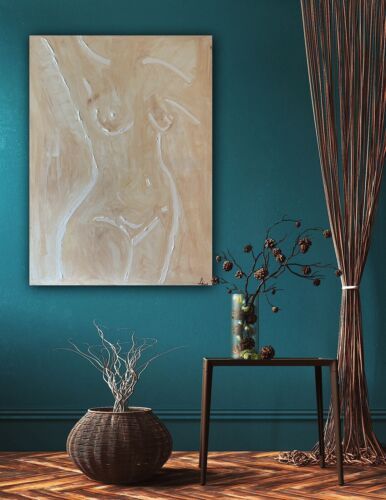 Oka Design Contemporary Abstract Original Oil Painting On 80x60cm Canvas Nude