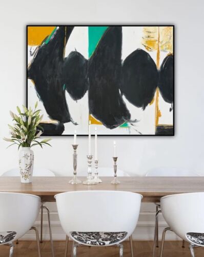 Robert Motherwell Abstract Oil Painting On Canvas 100X76cm Elegy To Spanish Tate study
