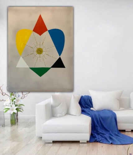 Kandinsky Style Original Abstract Large Oil Painting 90x70cm Balance Of Love ❤️ study