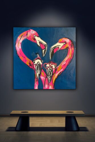 Richter Style Modern Abstract Oil Painting On Canvas 51x51cm Family Love Tate