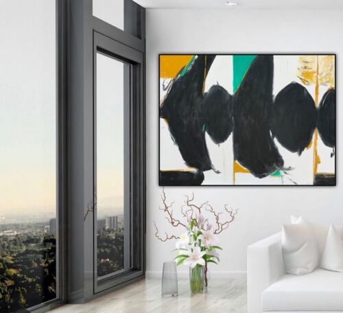 Robert Motherwell Abstract Oil Painting On Canvas 100X76cm Elegy To Spanish Tate study