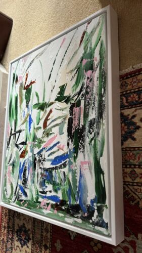 Framed Oka Contemporary Abstract Original Oil Painting Whispers Of The Wind II floral