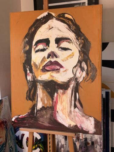 Richter StyLe Abstract Original Oil Painting On Canvas 100x80cm Graffiti pop art portrait