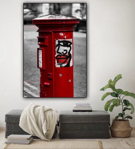 Large Abstract limited print On 81 x 55cm canvas Graffiti Post Box Free postage
