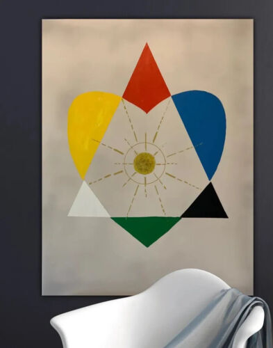 Kandinsky Style Original Abstract Large Oil Painting 90x70cm Balance Of Love ❤️ study