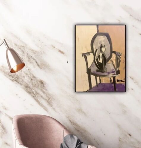 Abstract Style Cat On A Chair Oil Painting On Canvas 30X40cm Vogue
