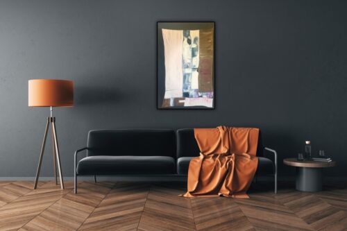 Original Abstract Oil Painting On Canvas, Size 60X90cm In Oka Magazine Richter