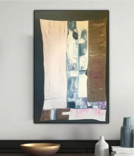 Original Abstract Oil Painting On Canvas, Size 60X90cm In Oka Magazine Richter