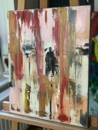 Richter StyLe Original Abstract Oil Painting On Canvas 50 X40cm City Shadows