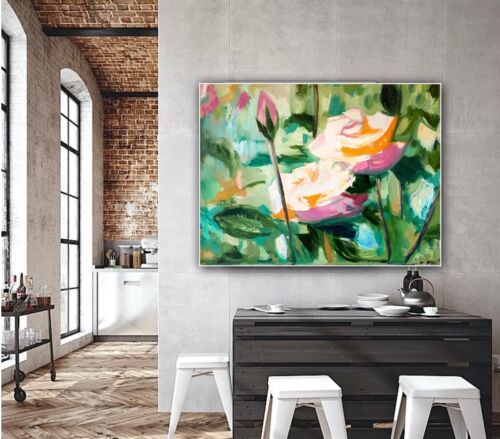Igor Saharov’s study of Roses Original abstract Oil Painting On Canvas 60x46cm