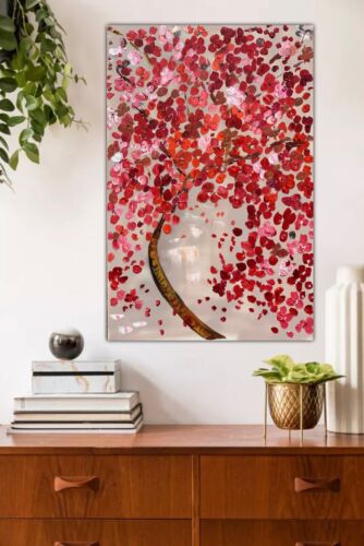 Van Gogh style Cherry blossom Original Abstract Oil Painting On Canvas 76x50cm
