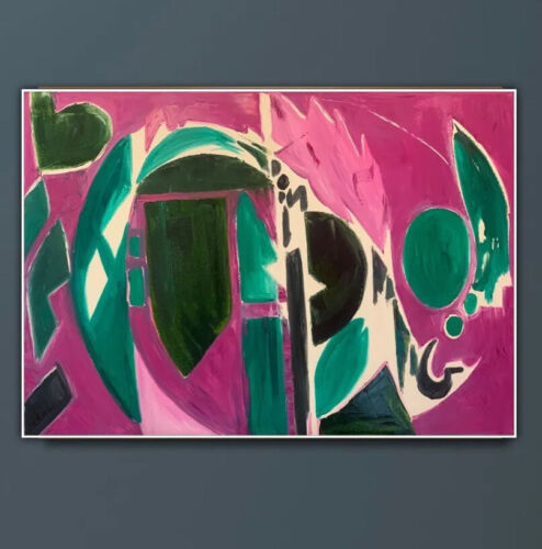 Lee Krasner Abstract Oil Painting On Canvas Size 84X 61cm ‘Palingenesis’ In Oka study
