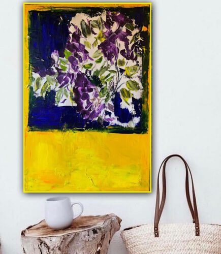 Rothko style Abstract Impressionist Original Oil Painting 90X60cm Window Blossom