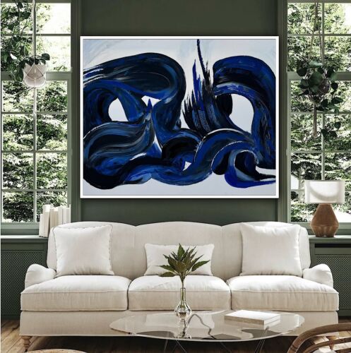 Richter Original Abstract Oil Painting On Canvas 120x100x4cm Seaside Escape I