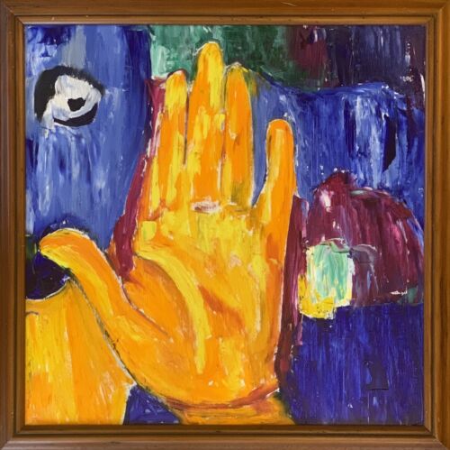 Framed Rare Paul Gauguin Portraits Scene 5 Original Abstract Painting 56X56cm study