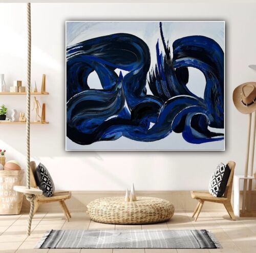Richter Original Abstract Oil Painting On Canvas 120x100x4cm Seaside Escape I